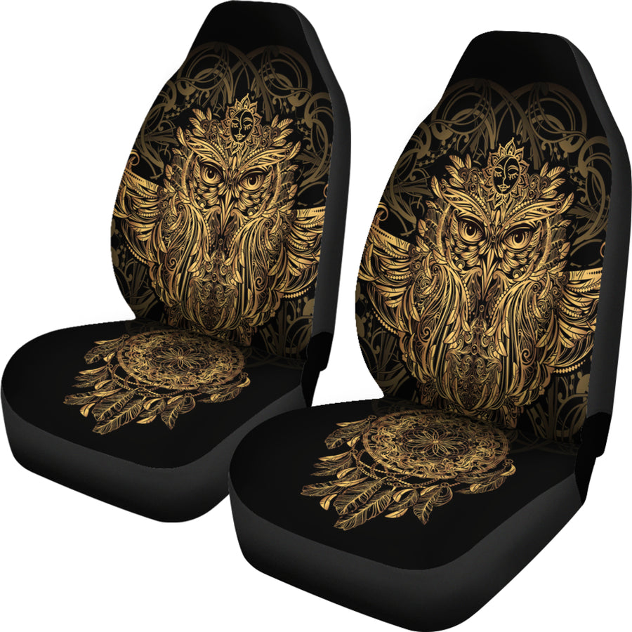 Golden Owl Car Seat Cover (Set of 2)