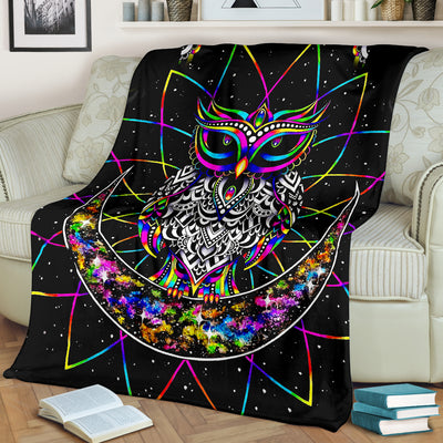 Colourful Owl - Premium Blanket