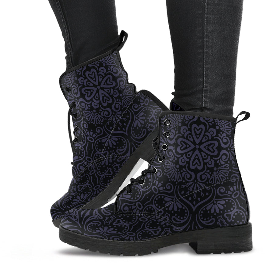 Bohemian Eclipse (Black) - Vegan Leather Boots