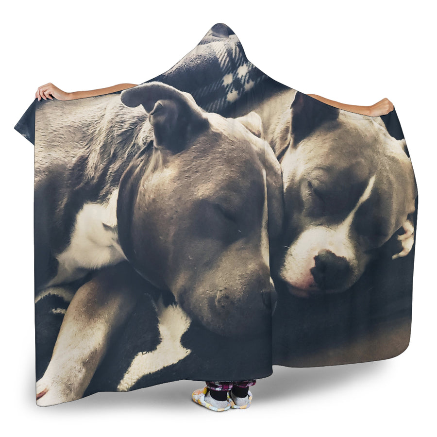 Pit Bull Advisory Snuggle Monster Hooded Blanket