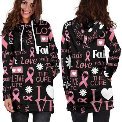 Breast Cancer Awareness Hoodie Dress