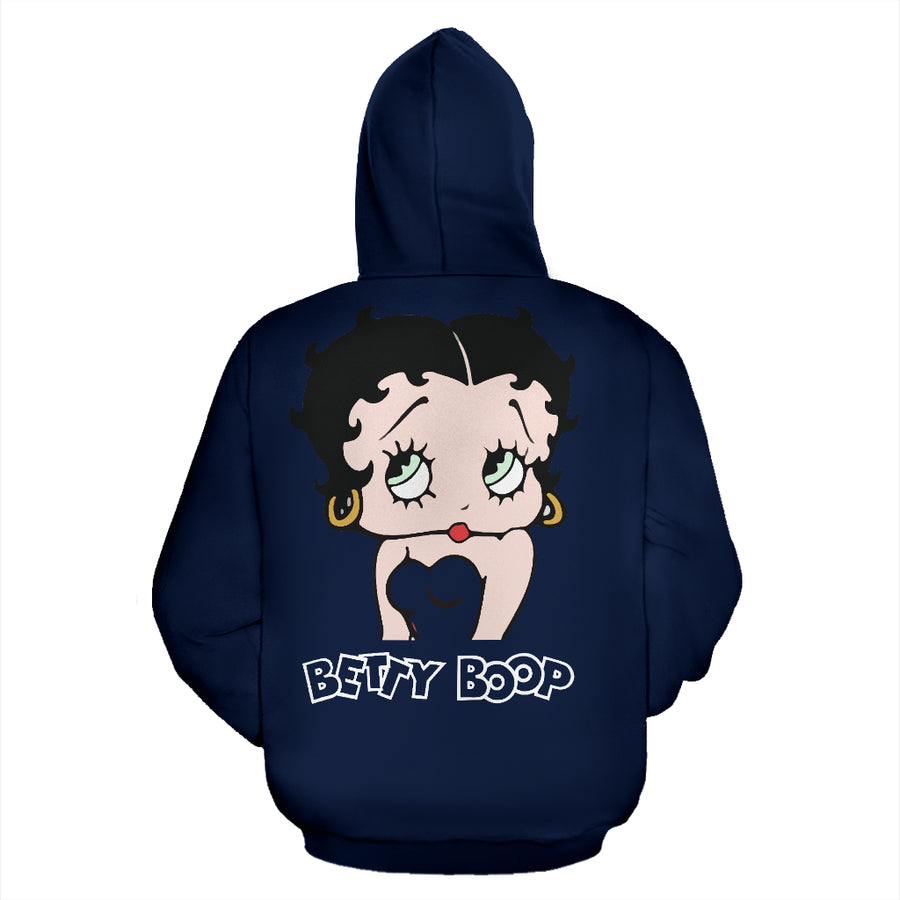 Navy Betty Boop - Zip-Up Hoodie
