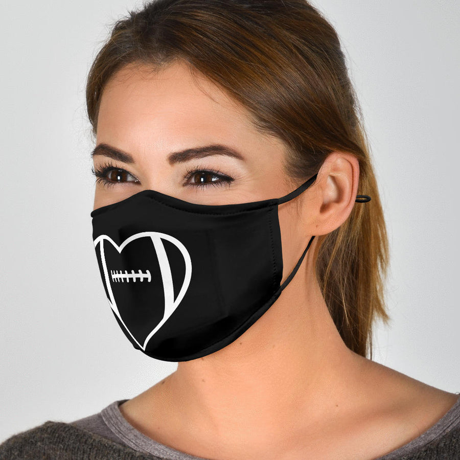 Heart Football - Face Mask