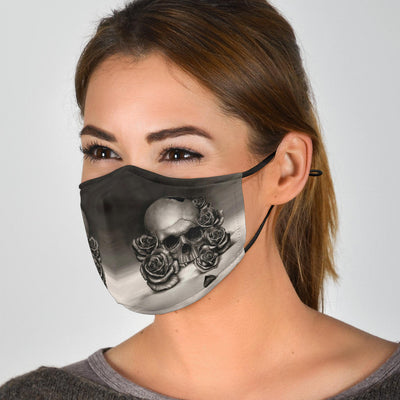 Skull And Rose - Face Mask