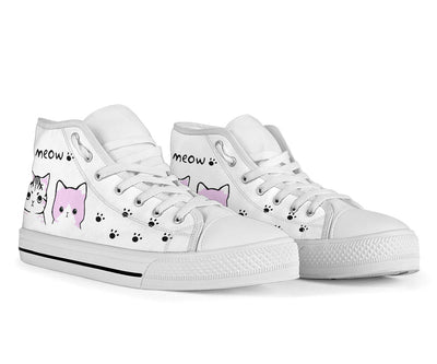 Pink Cat Meow - High Tops