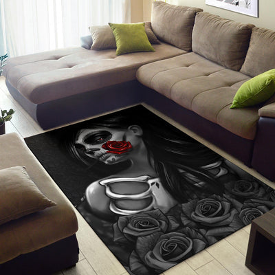 Day of the Dead and Roses - Rug
