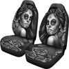 Calavera Black And White Car Seat Covers (Set of 2)