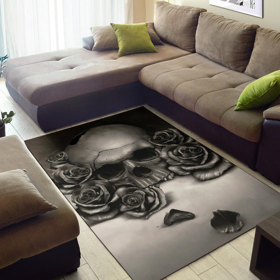 Skull And Rose - Rug