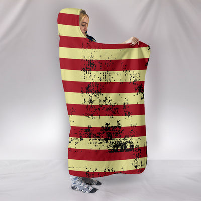 American Flag Hooded Blanket