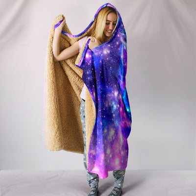 Galaxy Wolf - Hooded Blanket