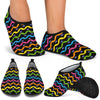 Rainbow Wavy Lined Aqua Shoes