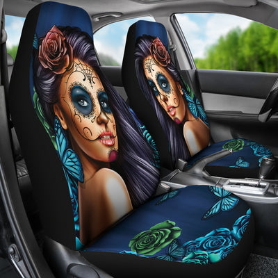 Calavera Blue Car Seat Covers (Set of 2)