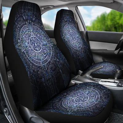 Aztec Symbol Blue Car Seat Covers (Set of 2)