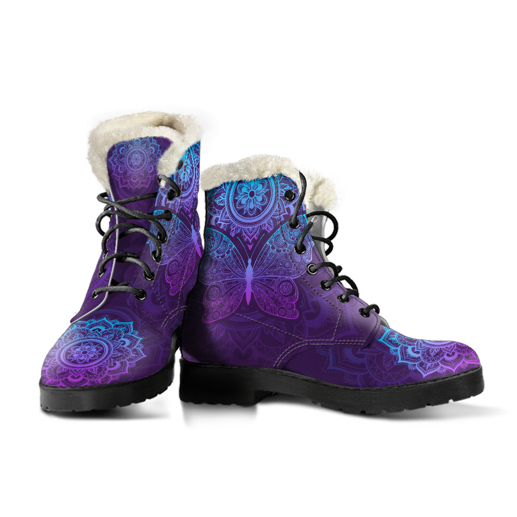 purple butterfly boots