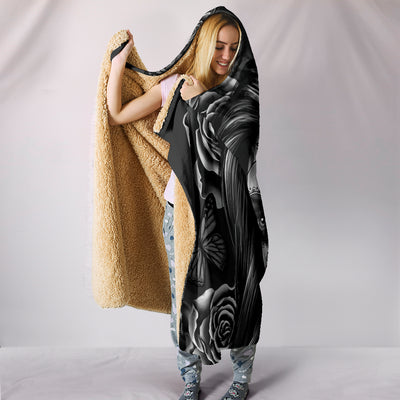 Calavera Hooded Blanket - Grey