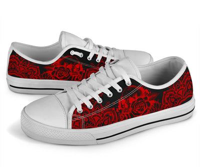 Red Skull Mandala - Low Tops