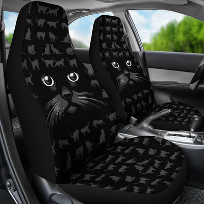 Black Cat - Car Seat Cover (Set of 2)