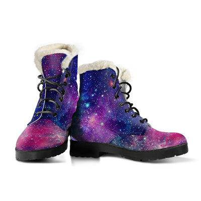 Galaxy Storm - Faux Fur Leather Boots