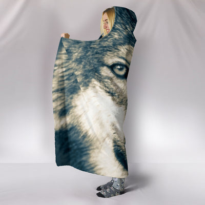 Wolf Head Hooded Blanket