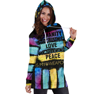 Humanity - Love - Peace - Hoodie Dress