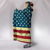 American Flag Hooded Blanket