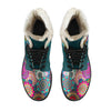 Colorful Mandala - Faux Fur Leather Boots