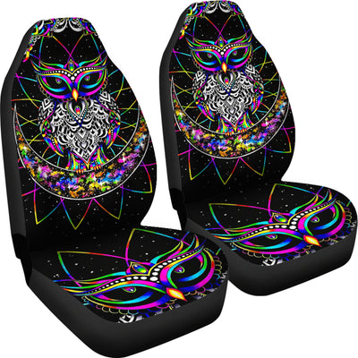 Colourful Owl - Car Seat Covers (Set of 2)