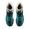 Magic Butterflies - Green - Faux Fur Leather Boots