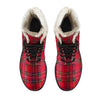 Scottish Plaid - Faux Fur Leather Boots