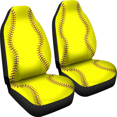 Softball - Car Seat Covers - (Set of 2)