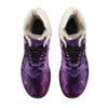 Magic Butterflies - Purple - Faux Fur Leather Boots