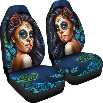 Calavera Blue Car Seat Covers (Set of 2)