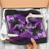 Magic Butterflies - Purple - Faux Fur Leather Boots
