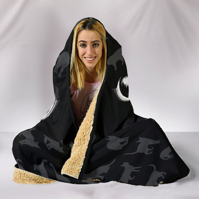 Black Cat - Hooded Blanket