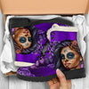 Calavera Purple - Faux Fur Leather Boots