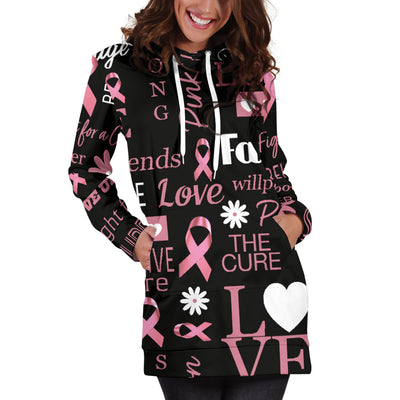 Breast Cancer Awareness Hoodie Dress