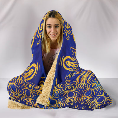 Gold Bohemian Hoodie Blanket