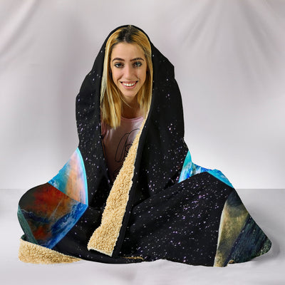 Earth From The Moon - Hooded Blanket