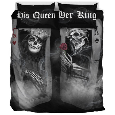 Skull Play Cards Couple - Bedding Set