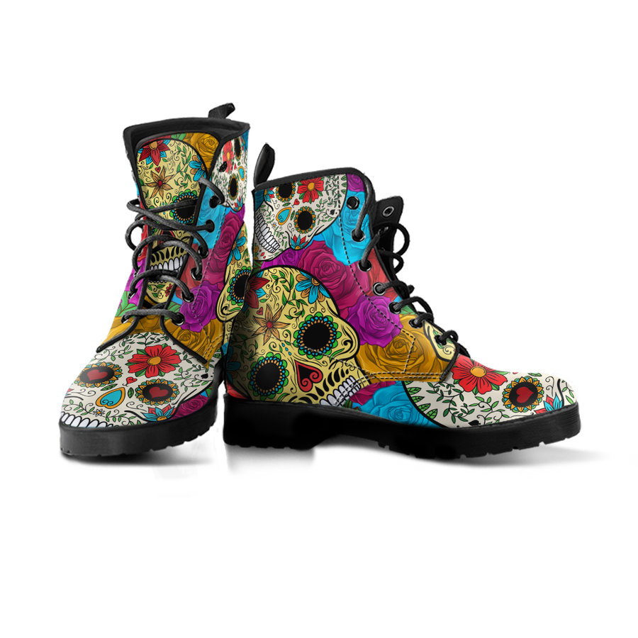 Sugar Skull and Roses - Boots