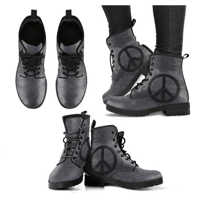 Grey Peace Mandala Boots